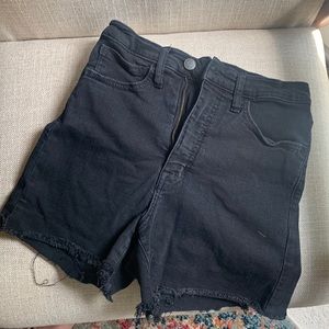 MADEWELL Black cut off jean shorts
